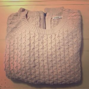 Devoted - Cream Zip-Back Sweater - Size L